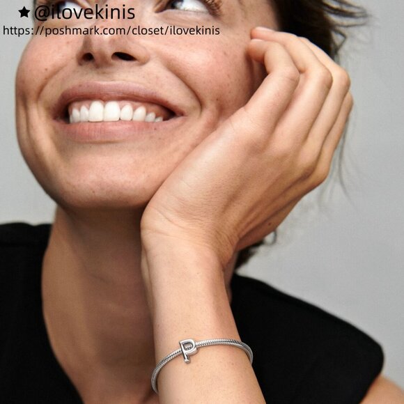 Pandora Letter P Alphabet Charm - Picture 5 of 6